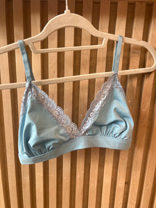 Dove Lace Bralette- Dusty Blue