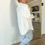 Polished Poplin Button Up Shirt - White