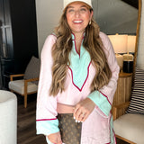 Western Barbie Color Block Dress - Pink