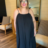 Soft Lines Maxi Dress - Black