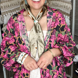 Jungle Leopard Button Up Kimono Dress