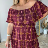 Malone Dress - Magenta Geo Dress