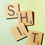 Shit Scrabble Tile Coasters Set