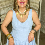 Pretty Please Skort Dress - Blue