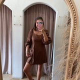 Big Bend Bubble Sleeve Mini Dress