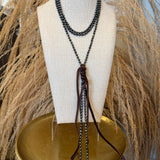 Pyrite + Fringe Necklace