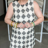 Playing Checkers Crochet Mini Dress