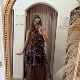 Ruffle Me Up Polka Dot Maxi Dress