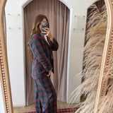 Holiday Plaid Blazer - Green