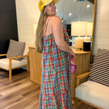 Confetti Plaid Maxi Dress