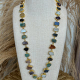 Multi Gemstone Gold Necklace
