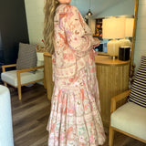 Orchid Bloom Maxi Skirt - Pink