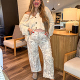 Counting On Camo Barrel Leg Pants