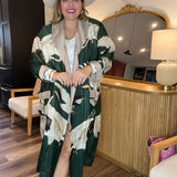Birds Of A Feather Kimono - Forrest Green