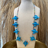 Turquoise Multi Bird - Blue