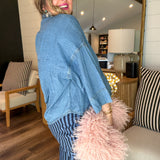 Mineral Washed Dark Denim Top