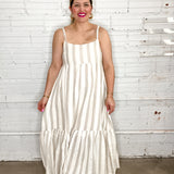 Classic Charm Midi Dress - Oatmeal