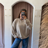 Half Piper Cardigan - Light Mocha