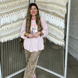 Wild Horses Oversized Graphic Tee  - Rose