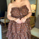 Mocha Muse Polka Dot Maxi Dress