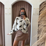 Roaming Horses Shadows Sweater - Cream