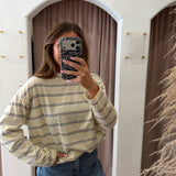Boyfriend Stripe Long Sleeve Tee - Butter