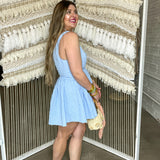 Pretty Please Skort Dress - Blue