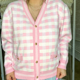 Fancy You Checkered Cardigan