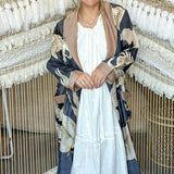Birds Of A Feather Kimono - Navy