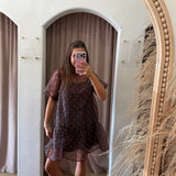 Daisy If You Do Polka Dot Mini Dress - Sheer Blue