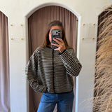 Half Piper Cardigan - Dark Brown