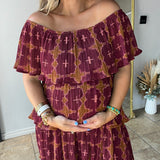 Malone Dress - Magenta Geo Dress