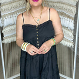 {MUMU} Gracie Midi Dress - Black Voile