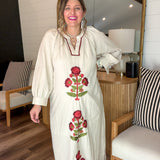 Merry Boho Embroidered Maxi Dress