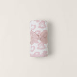 Cozy Chic Barefoot In The Wild Baby Blanket - Dusty Rose + Cream