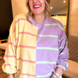 Lemon Twist + Lavender Latte Sweater