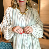 Hamptons Striped Mini Dress