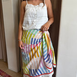 Rainbow Stripe Sarong Skirt