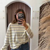 Boyfriend Stripe Long Sleeve Tee - Butter