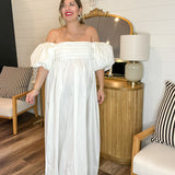 {Caroline Constas} Emilia Ruched Empire Maxi Dress - Ivory