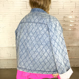 Ditsy Daisy Denim Quilted Jacket
