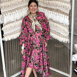 Jungle Leopard Button Up Kimono Dress