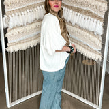Dramatic Puff Sleeve White Tee