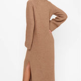 {MUMU} Lorraine Maxi Sweater Dress - Maple Brown Knit