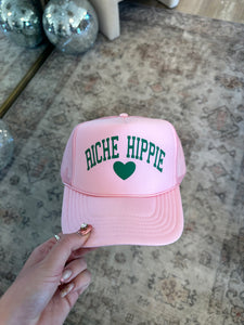 Riche Hippie Trucker Hat- Pink