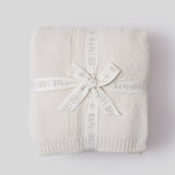 CozyChic Cotton Tonal Plaid Throw Blanket - Cream