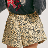 NEW The Mini Hearts Drill Shorts Leopard