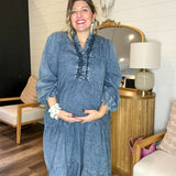 Denim & Daydreams Tiered Maxi Dress
