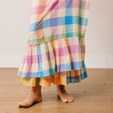 Rainbow Plaid Vienna Sarong Skirt