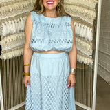 Hues Of Blue Eyelet Top